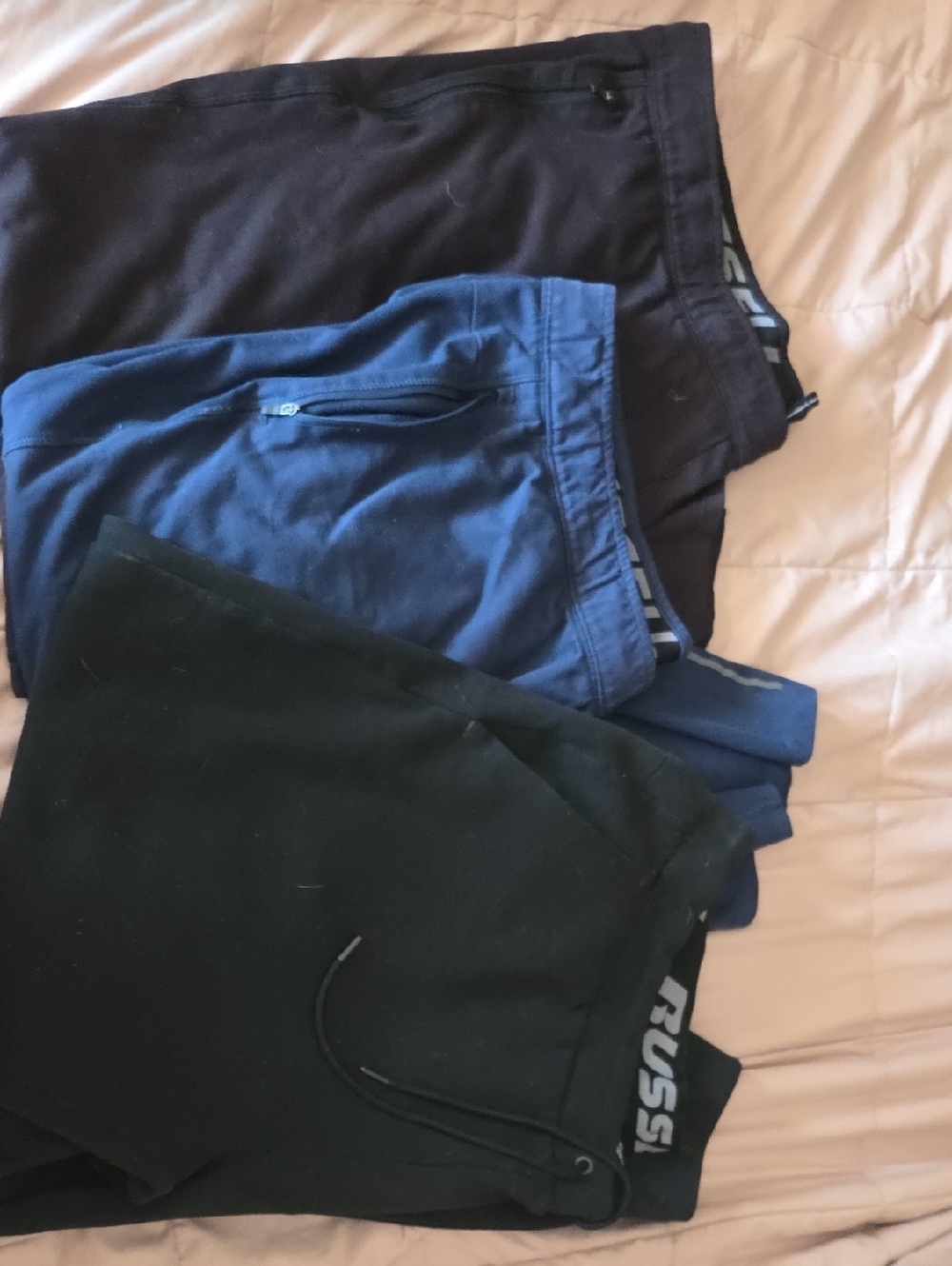 3 Pairs Russell Athletic Black&Navy Mens Joggers Please Read Description! 3x&2x